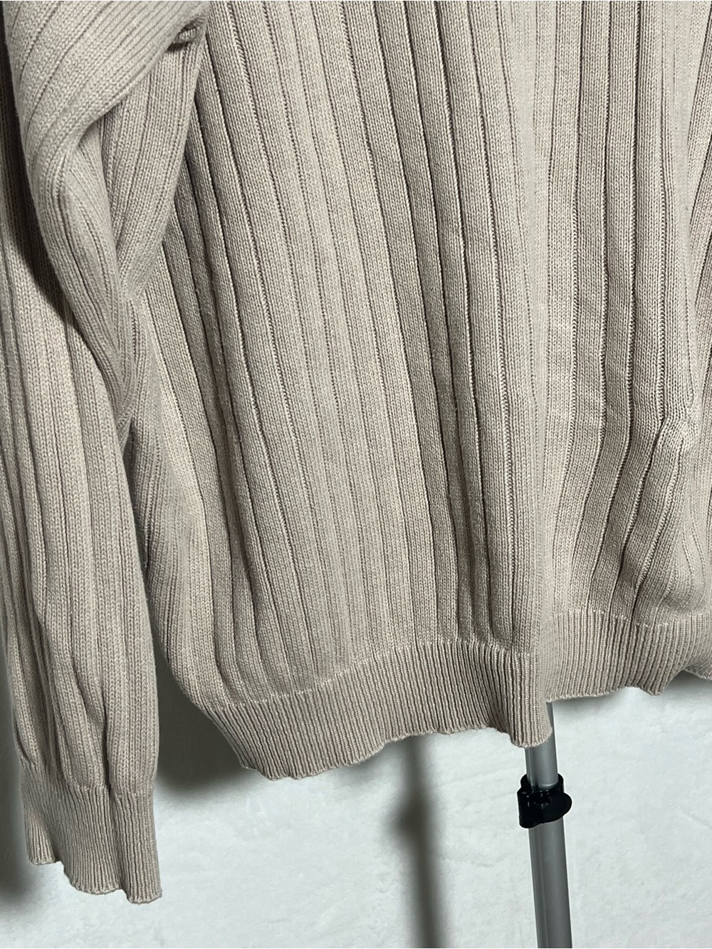 CHAPS Ralph Lauren Classic Ribbed Crewneck Tan Beige Sweater - size XXL 2XL - Picture 10 of 11